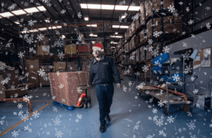 efficient same day courier helps a retail warehouse during the christmas rush